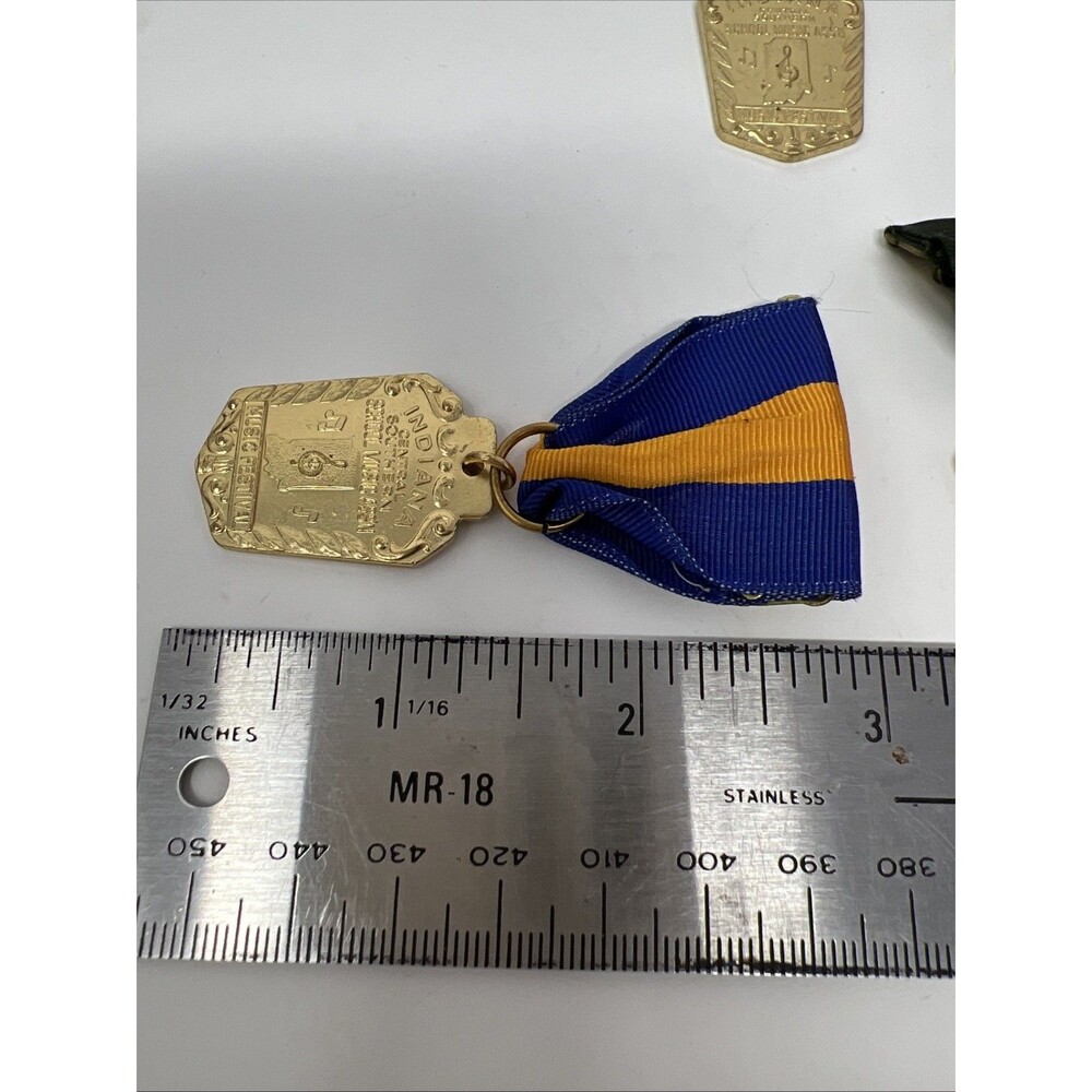 Vintage Lot of 6 Indiana Central Southern Music Association Ribbon Medal Award - Picture 3 of 7